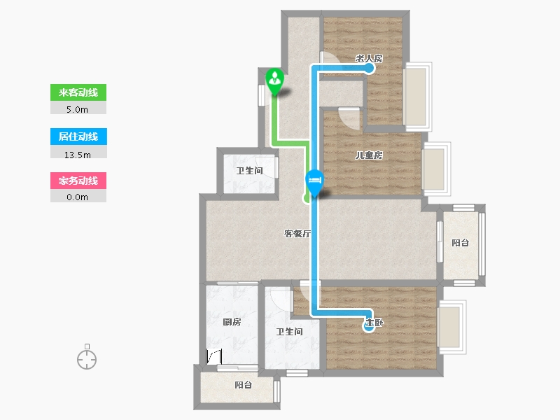 广西壮族自治区-南宁市-恒大苹果园东方诗韵-114.00-户型库-动静线