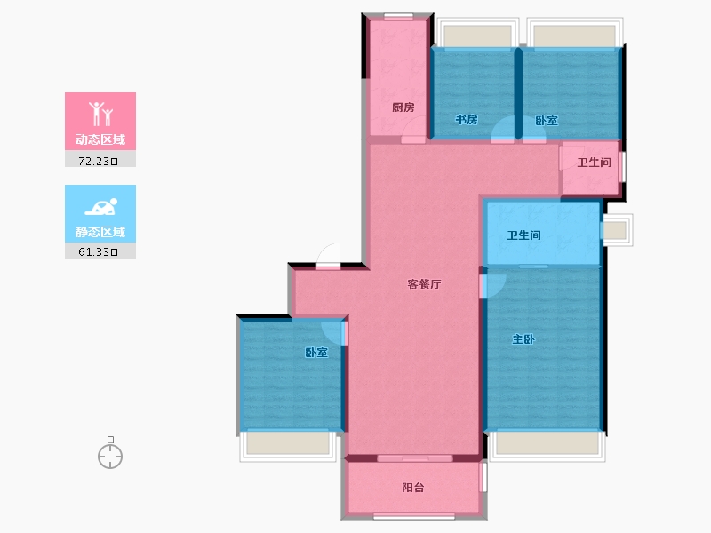 河南省-郑州市-朗悦公园府-120.00-户型库-动静分区