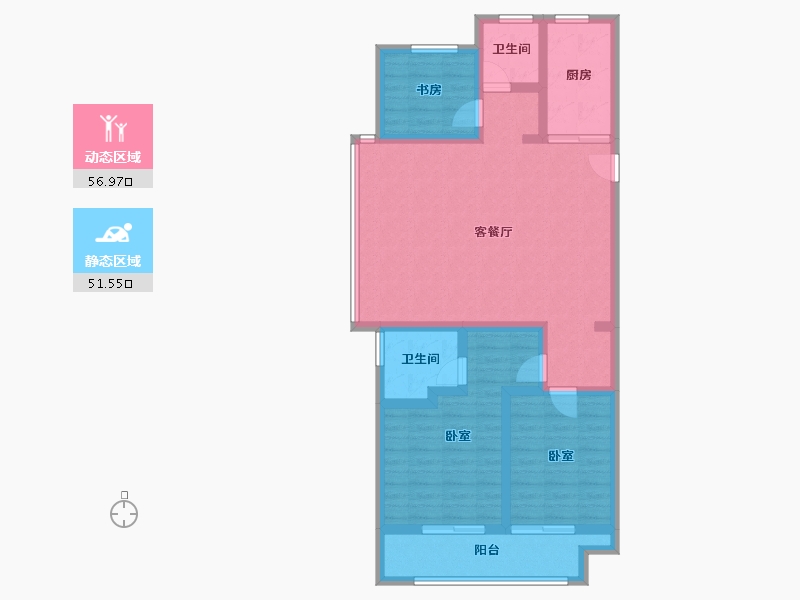 浙江省-湖州市-太湖健康城星宸府-96.56-户型库-动静分区