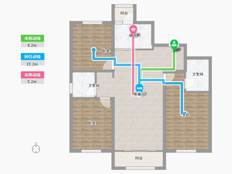 黑龙江省-哈尔滨市-福汇东方-108.00-户型库-动静线