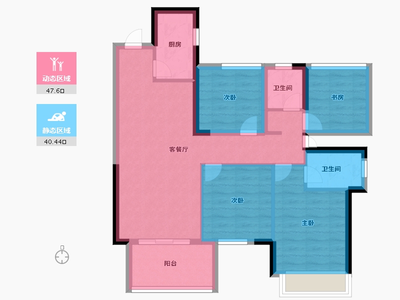 广西壮族自治区-南宁市-保利领秀前城-78.00-户型库-动静分区