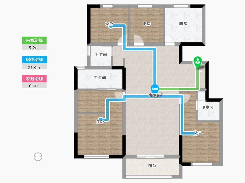 黑龙江省-哈尔滨市-绿地·东北亚国博城-112.00-户型库-动静线