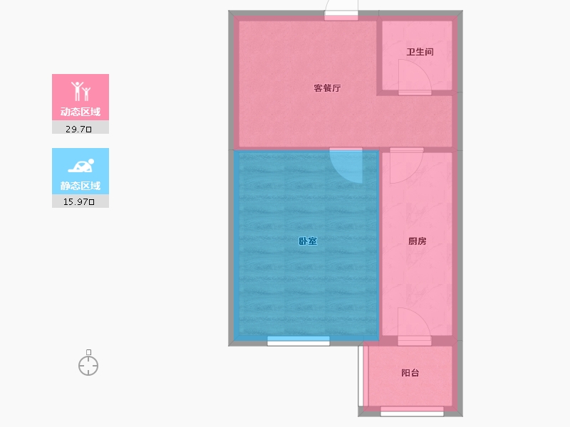 黑龙江省-哈尔滨市-福汇东方-40.80-户型库-动静分区