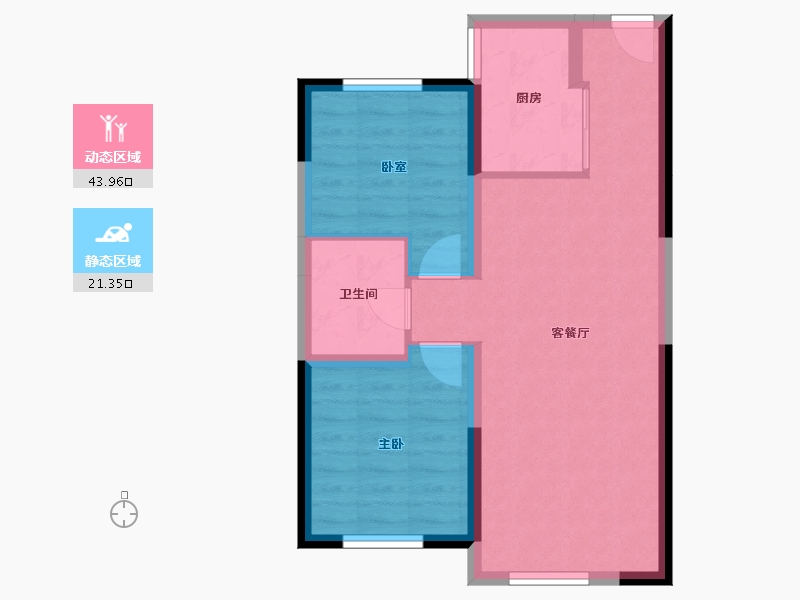 黑龙江省-哈尔滨市-绿地·东北亚国博城-58.24-户型库-动静分区