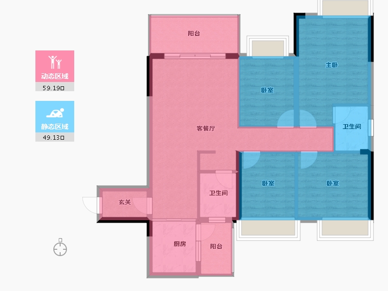 广西壮族自治区-南宁市-天池山中脊-97.59-户型库-动静分区