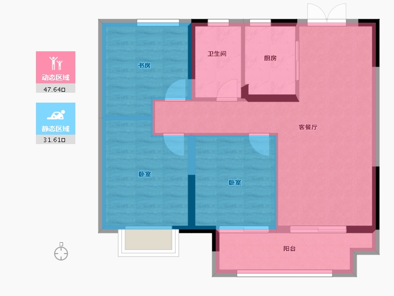 江西省-南昌市-南昌嘉福·未来城-71.20-户型库-动静分区