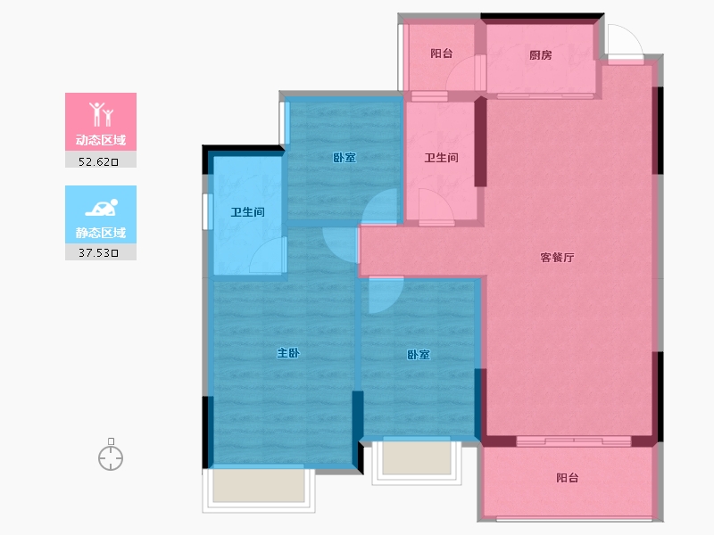 广西壮族自治区-南宁市-天池山中脊-81.38-户型库-动静分区