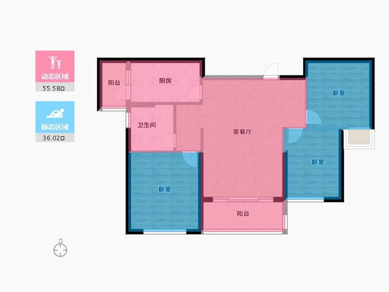 江西省-南昌市-南昌恒大悦龙台-82.40-户型库-动静分区