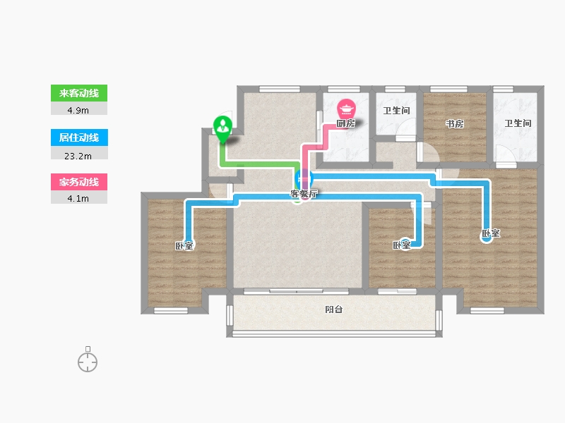 浙江省-湖州市-太湖健康城星宸府-110.40-户型库-动静线