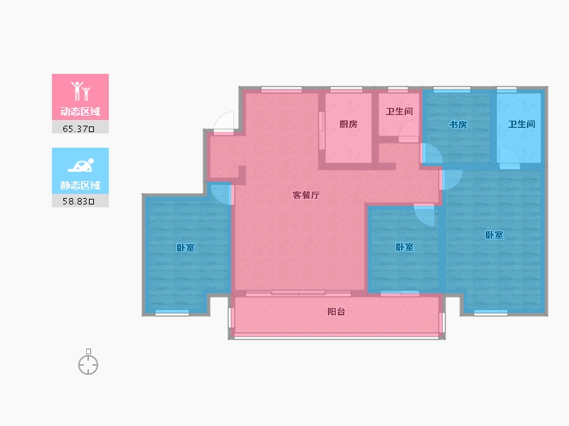 浙江省-湖州市-太湖健康城星宸府-110.40-户型库-动静分区