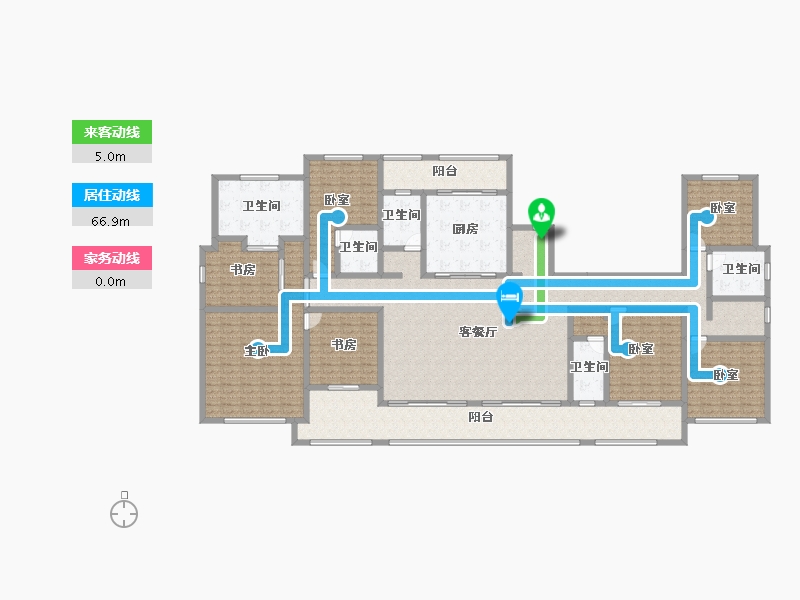 浙江省-杭州市-绿城茗春苑-273.60-户型库-动静线