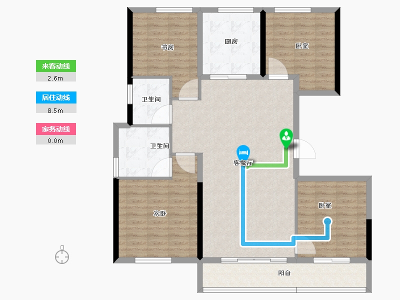 甘肃省-兰州市-绿城春风燕语-112.33-户型库-动静线