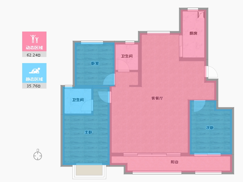 天津-天津市-博屿海-87.52-户型库-动静分区