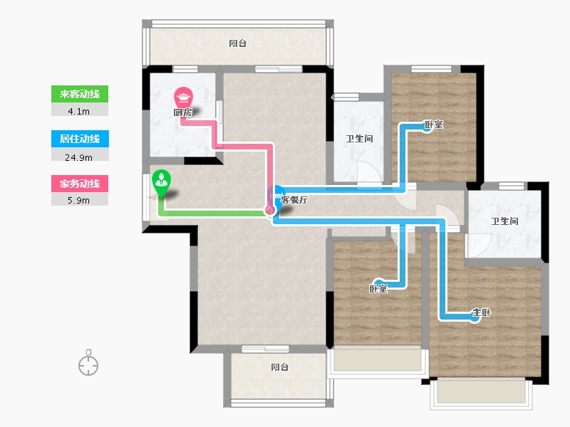 河南省-驻马店市-西湖别院-110.00-户型库-动静线