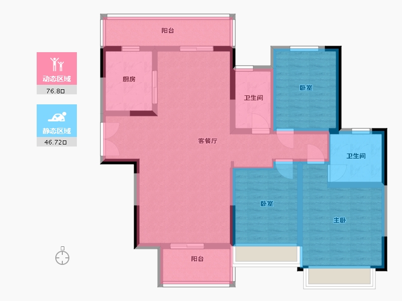 河南省-驻马店市-西湖别院-110.00-户型库-动静分区