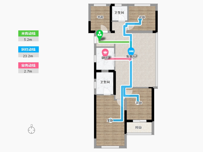 浙江省-杭州市-明煦源赋里-92.00-户型库-动静线