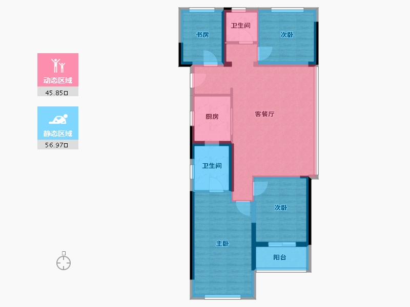 浙江省-杭州市-明煦源赋里-92.00-户型库-动静分区