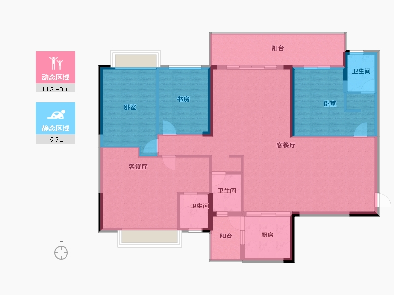 广西壮族自治区-南宁市-天池山中脊-149.44-户型库-动静分区