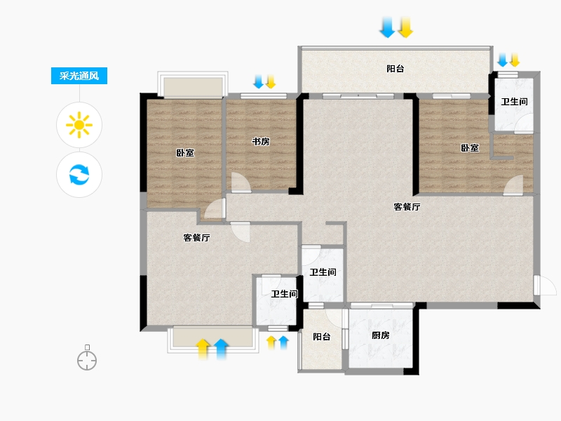 广西壮族自治区-南宁市-天池山中脊-149.44-户型库-采光通风