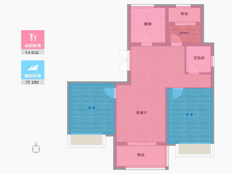 浙江省-杭州市-枫柏兰庭-71.01-户型库-动静分区