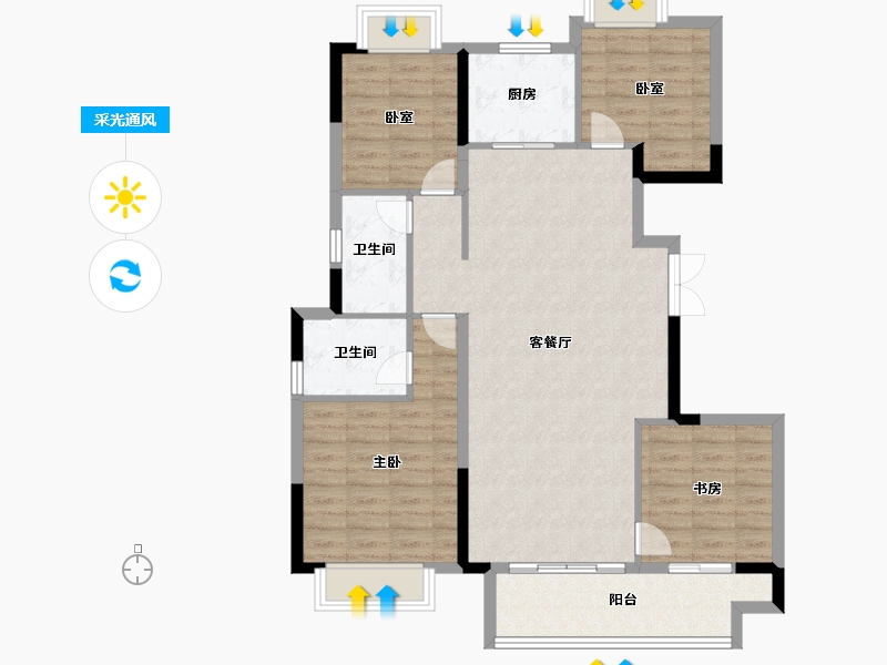 江西省-南昌市-南昌嘉福·未来城-103.20-户型库-采光通风