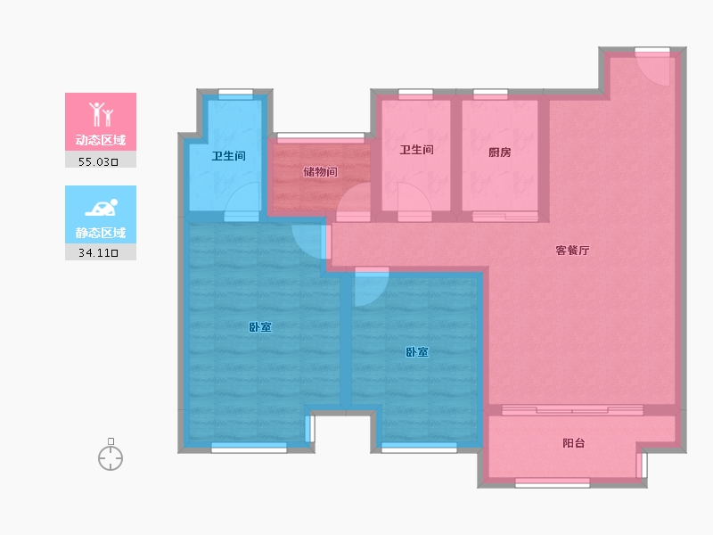 浙江省-湖州市-太湖健康城星宸府-78.41-户型库-动静分区