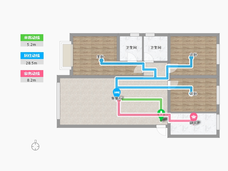 河北省-邯郸市-荣科家苑-91.00-户型库-动静线