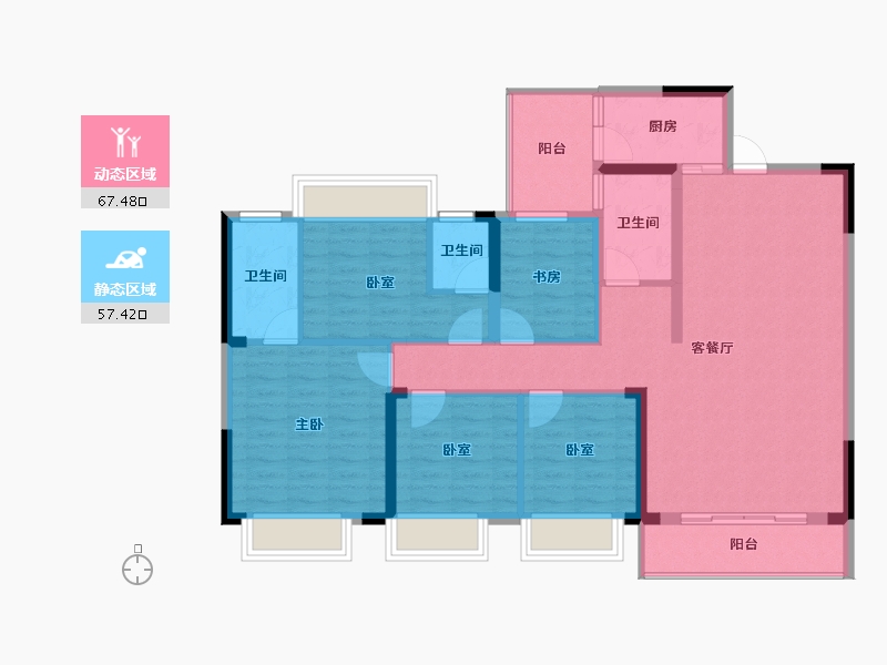 广西壮族自治区-南宁市-天池山中脊-112.03-户型库-动静分区