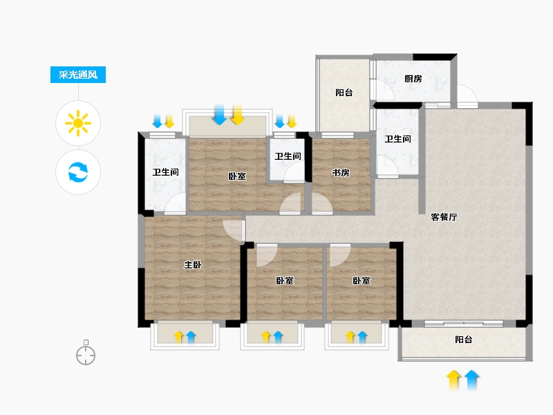 广西壮族自治区-南宁市-天池山中脊-112.03-户型库-采光通风