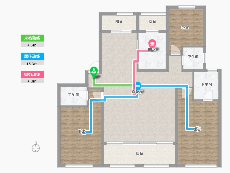 甘肃省-兰州市-兰石豪布斯卡-123.69-户型库-动静线