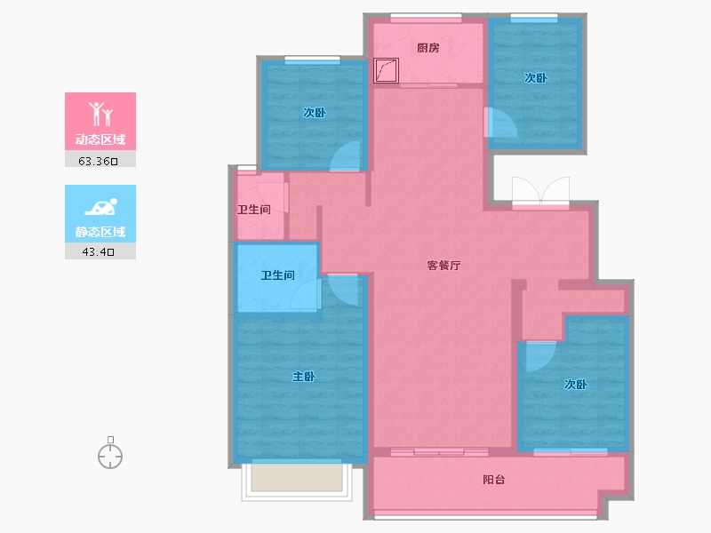 山东省-临沂市-城开上府-190.00-户型库-动静分区