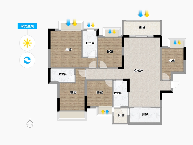 广西壮族自治区-南宁市-天池山中脊-112.92-户型库-采光通风