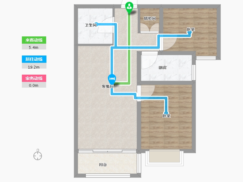 甘肃省-兰州市-兴隆和畅苑-74.41-户型库-动静线