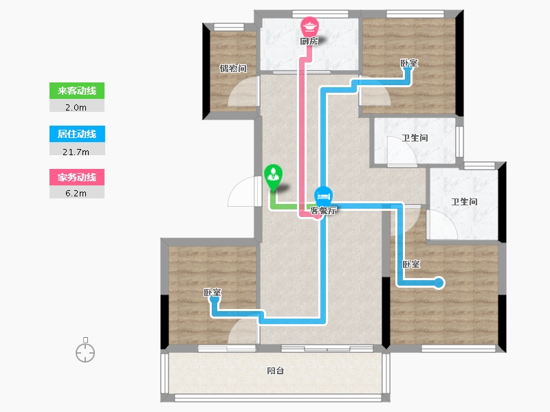 甘肃省-兰州市-绿城春风燕语-96.01-户型库-动静线