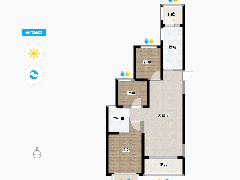 甘肃省-兰州市-恒大未来城-79.21-户型库-采光通风