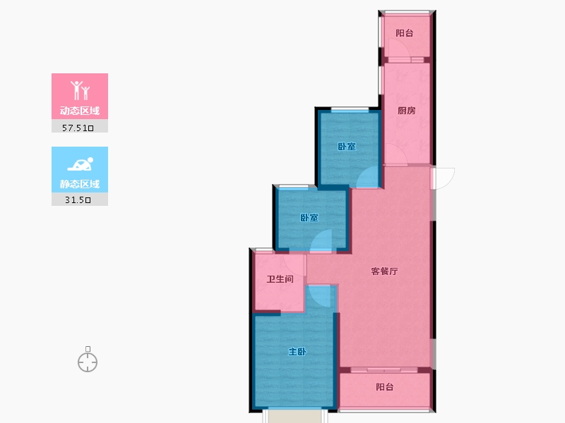 甘肃省-兰州市-恒大未来城-79.21-户型库-动静分区