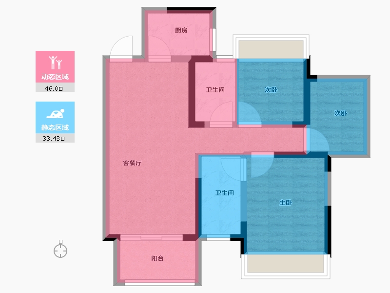 广西壮族自治区-南宁市-保利领秀前城-70.01-户型库-动静分区