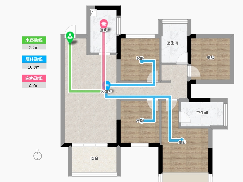 广西壮族自治区-南宁市-保利领秀前城-74.00-户型库-动静线