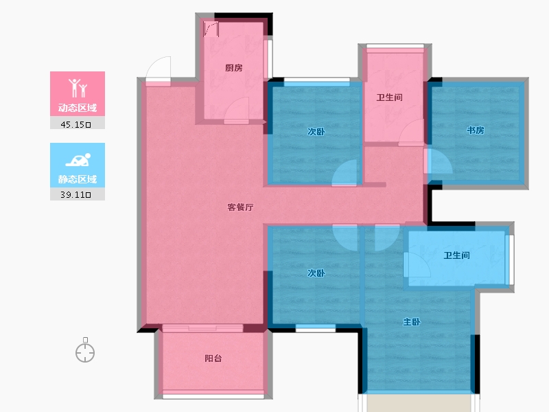 广西壮族自治区-南宁市-保利领秀前城-74.00-户型库-动静分区