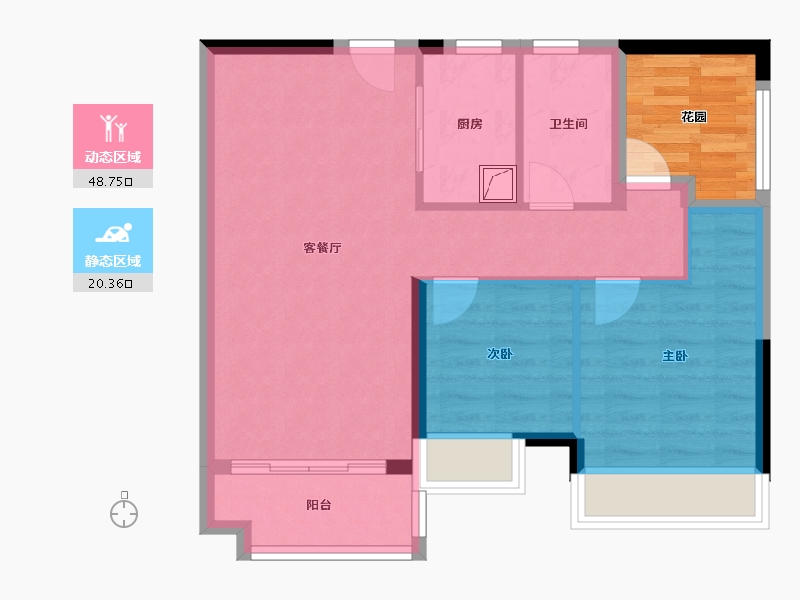 广东省-佛山市-捷和广场-67.40-户型库-动静分区