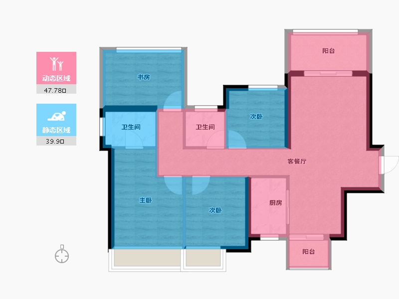 广西壮族自治区-南宁市-保利领秀前城-78.00-户型库-动静分区