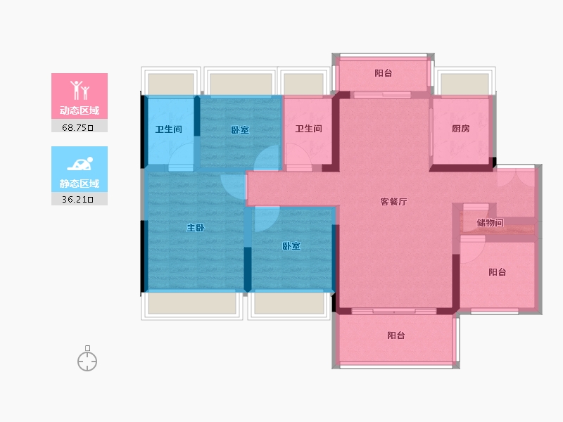 广东省-中山市-时光樾-93.00-户型库-动静分区