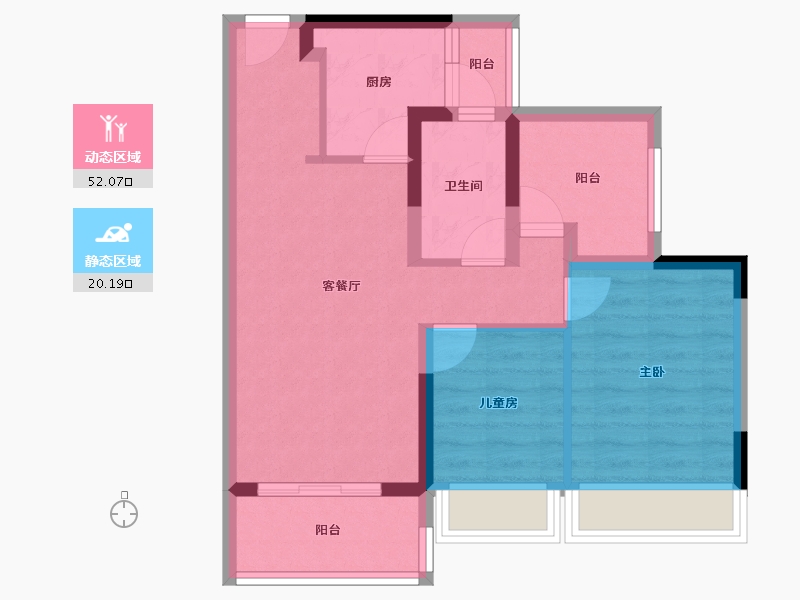 广东省-中山市-时光樾-63.47-户型库-动静分区