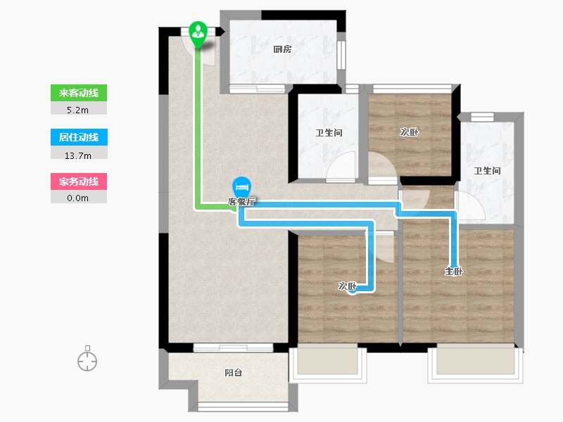 广东省-佛山市-中交诚湾悦府-70.70-户型库-动静线