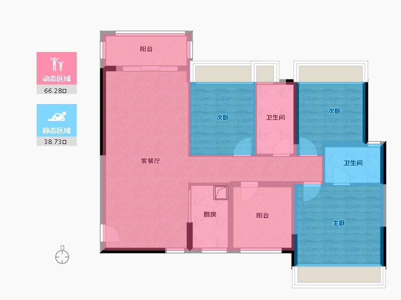 广东省-佛山市-捷和广场-93.78-户型库-动静分区