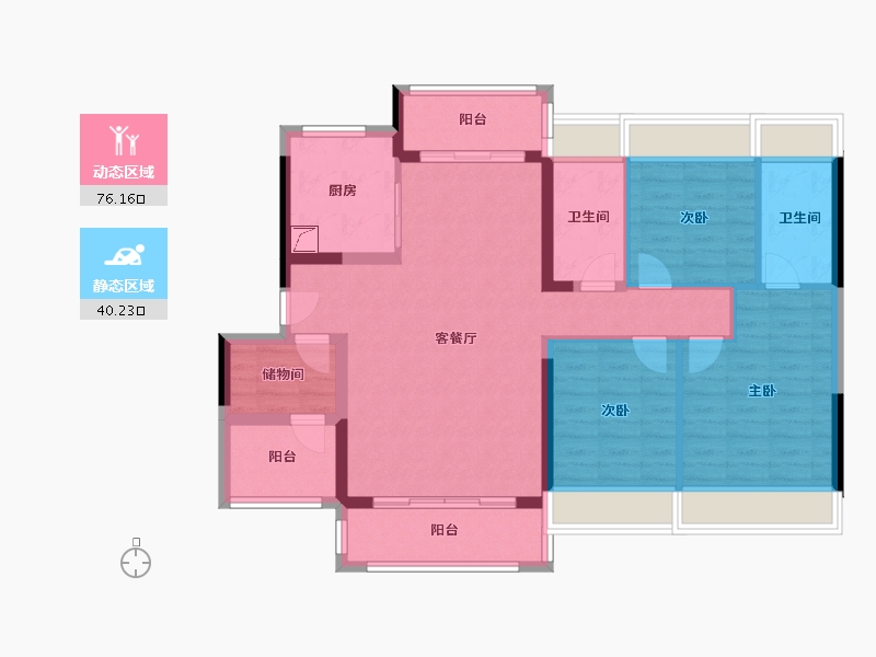 广东省-佛山市-建发融创雅居乐·和玺-104.01-户型库-动静分区