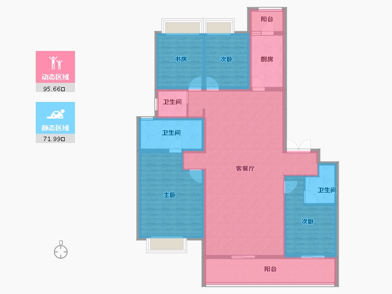 广西壮族自治区-南宁市-阳光城江山璟原-152.00-户型库-动静分区