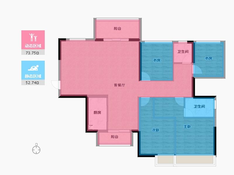 广西壮族自治区-南宁市-保利领秀前城-114.13-户型库-动静分区