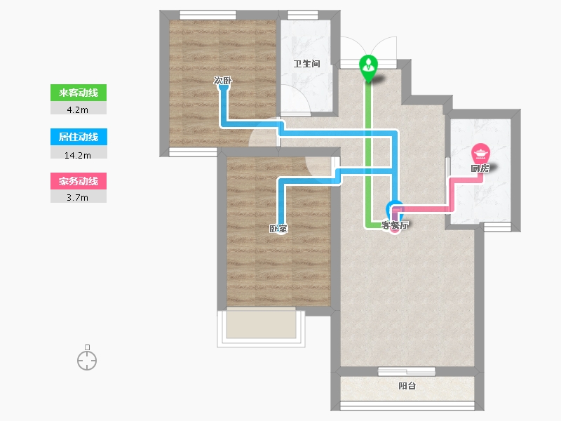 甘肃省-兰州市-盛世和平居-56.68-户型库-动静线