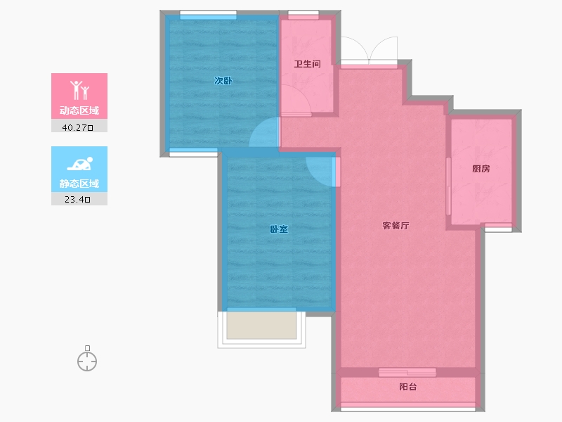 甘肃省-兰州市-盛世和平居-56.68-户型库-动静分区